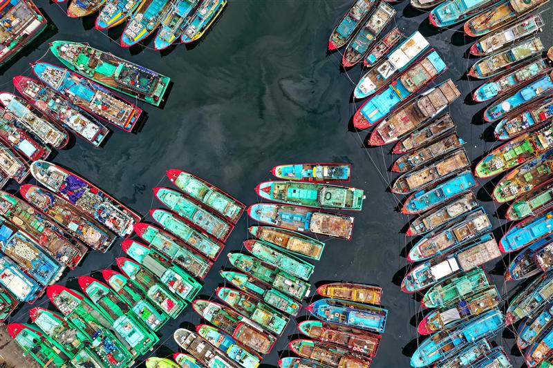 Maritime vessel at sea